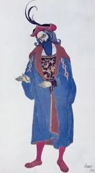 Kostümentwurf für Blaubart, aus Dornröschen, 1921